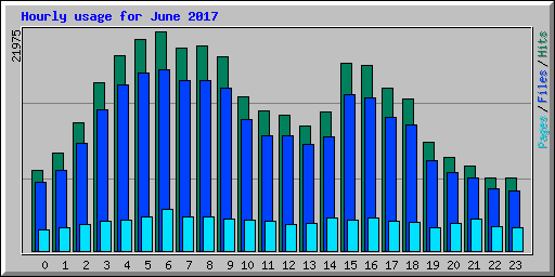 Hourly usage for June 2017