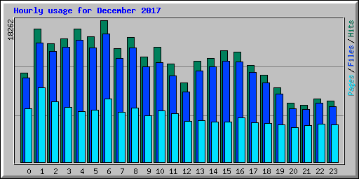Hourly usage for December 2017
